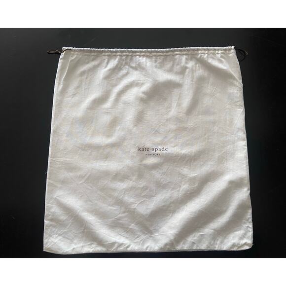 KATE SPADE 17"x17" White Dust Bag w/Logo Print - Picture 2 of 7